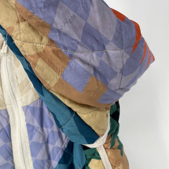 Free People Movement Packable Hooded Puffer Women's Medium Aztec Pria Full Zip - Picture 8 of 16